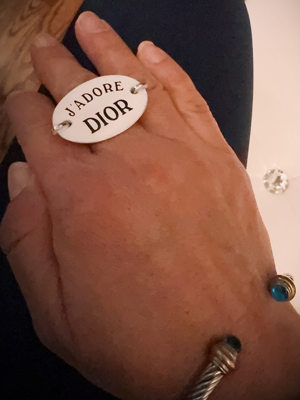 CHRISTIAN DIOR J'Adore Dior Enamel Ring